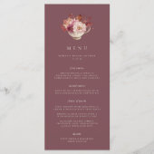 Menu Automne Floral Teacup Fête des mariées automne (Devant)