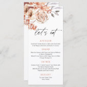 Menu Automne, Menu Mariage, Menu Automne Floral (Devant / Derrière)