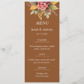 Menu Automne Terracotta Automne Floral Mariage de autom (Devant)