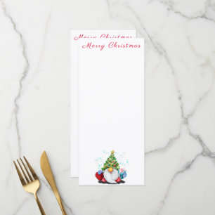 Menu avec Gnome de Noël