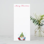 Menu avec Gnome de Noël (Debout devant)