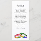 Menu 🌈 + Avec un texte charmant LGBTQ Entrelacé dans l (Dos)