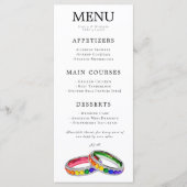 Menu 🌈 + Avec un texte charmant LGBTQ Entrelacé dans l (Devant)