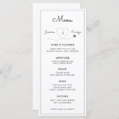 Menu Avion | Mariage de destination (Devant / Derrière)