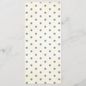 Menu Baby shower bleu Peter Rabbit vintage (Dos)