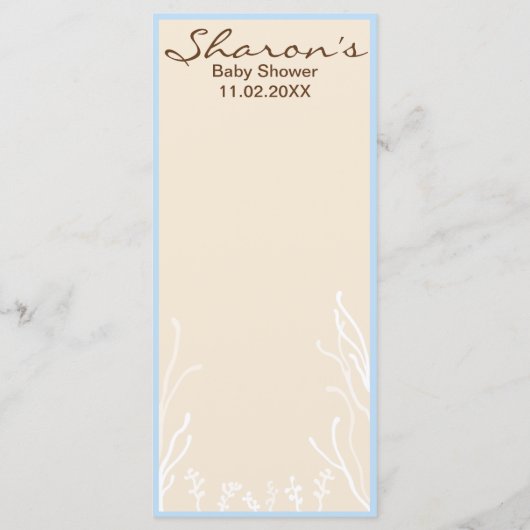 Menu baby shower "BlueTurtle" (Dos)