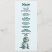 Menu Baby shower Boy Dinosaur (Dos)