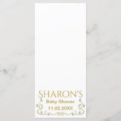 Menu baby shower "Château dans le ciel" (Dos)