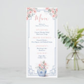 Menu Baby shower Chinoiserie Jar Ginger Rose (Debout devant)