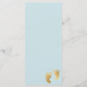 Menu baby shower "Classic Gold/Blue" (Dos)