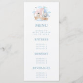 Menu Baby shower d'aquarelle de l'Ours Nautique (Devant)