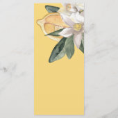 Menu Baby shower d'aquarelle florale Citrus Lemon (Dos)