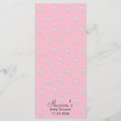 Menu baby shower "Dauphins roses" (Dos)