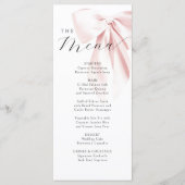 Menu Baby shower de boule rose (Devant)