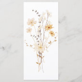 Menu Baby shower de fille à la cou rose (Dos)