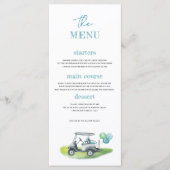 Menu Baby shower de golf (Devant)