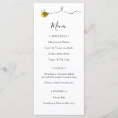 Menu Baby shower des abeilles (Devant)