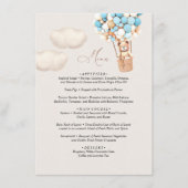 Menu Baby shower d'ours (Devant)