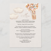 Menu Baby shower d'ours (Devant)