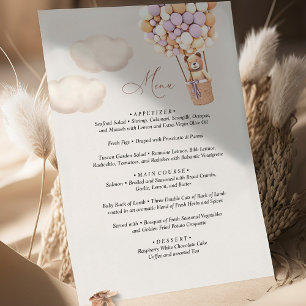 Menu Baby shower d'ours