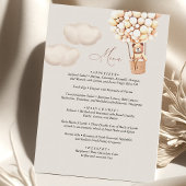 Menu Baby shower d'ours