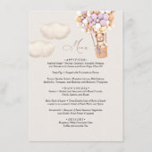 Menu Baby shower d'ours (Devant)
