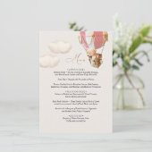 Menu Baby shower d'ours (Debout devant)