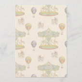 Menu Baby shower du parc d'attractions Fairytale Vintag (Dos)