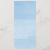 Menu baby shower éléphant bleu et ballons (Dos)