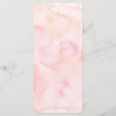 Menu Baby shower Fille Florale d'animal de ferme (Dos)