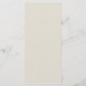 Menu Baby shower Fleur sauvage vintage (Dos)