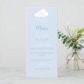 Menu Baby shower Garçon Blue Cloud (Debout devant)