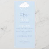 Menu Baby shower Garçon Blue Cloud (Devant)