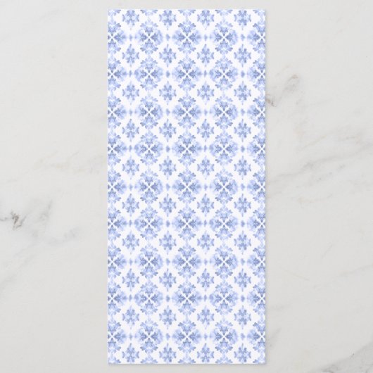 Menu Baby shower garçon Blue Peter Rabbit (Dos)