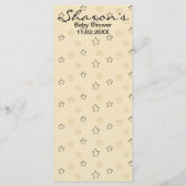 Menu baby shower "Gold Black Stars Baby" (Dos)