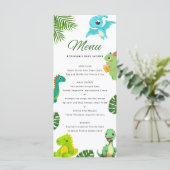 Menu Baby shower Little Dino (Debout devant)