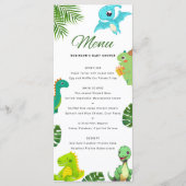 Menu Baby shower Little Dino (Devant)