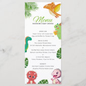 Menu Baby shower Little Dino (Devant)