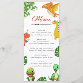 Menu Baby shower Little Dino (Devant)