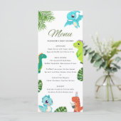 Menu Baby shower Little Dino (Debout devant)