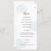 Menu Baby shower Lune (Devant / Derrière)