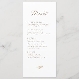 Menu Baby shower Neutral Boho