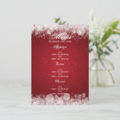 Menu Baby shower Night Sparkle Red (Staand voorkant)