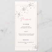 Menu Baby shower perles (Devant)