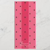 Menu baby shower "Pique-nique Parapluie" (Dos)