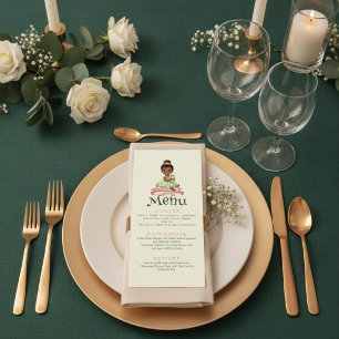 Menu Baby Shower Princesse Grenouille