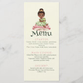 Menu Baby Shower Princesse Grenouille (Devant)
