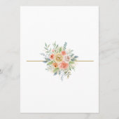 Menu Baby shower Rose & Gold Frame (Dos)