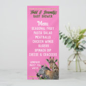 Menu Baby shower Safari (Debout devant)