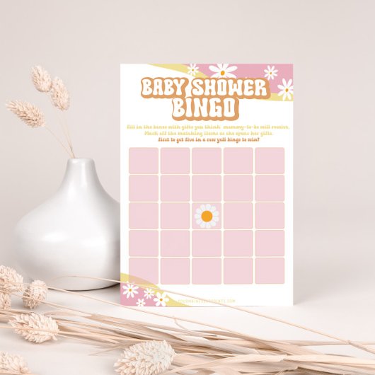 Menu Baby shower super, Boho Retro, Jeux Vibe des année